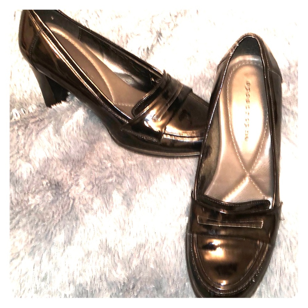 Apostrophe Black Shiny Heels
